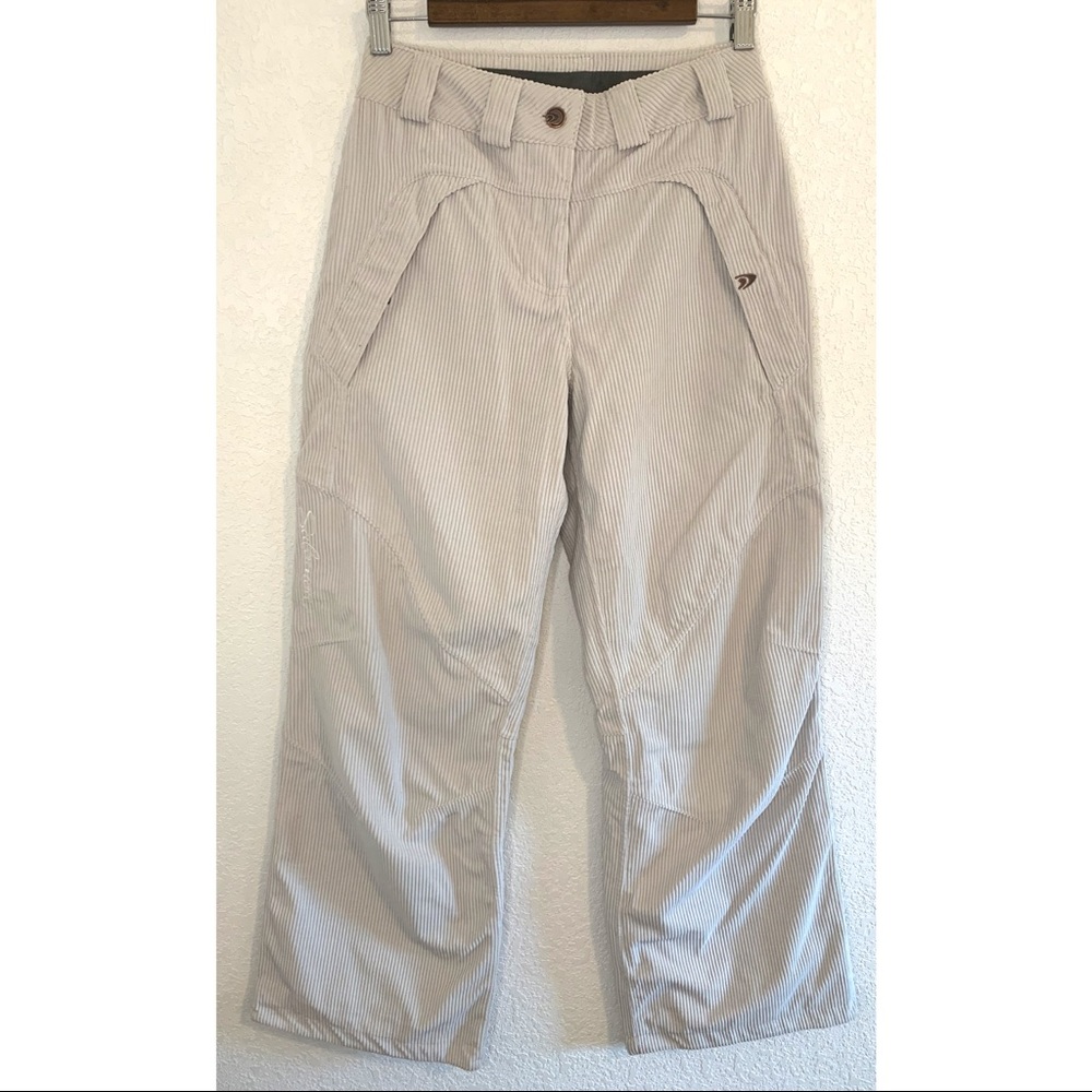 Salomon cream corduroy ski snowboard pants XS